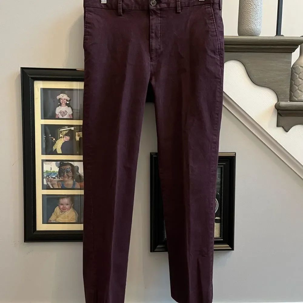 Hart Schaffner Marx Plum Straight Leg Chino Pants sz 34 x 30